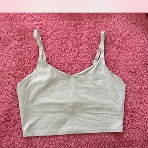 Athleta Cream Tan Sleeveless Crop Camisole